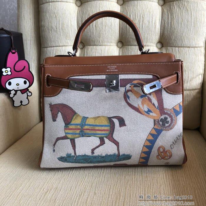 HERMES愛馬仕 凱莉包 Hermes Kelly32cm手工縫製 時尚手提包  Ama1052